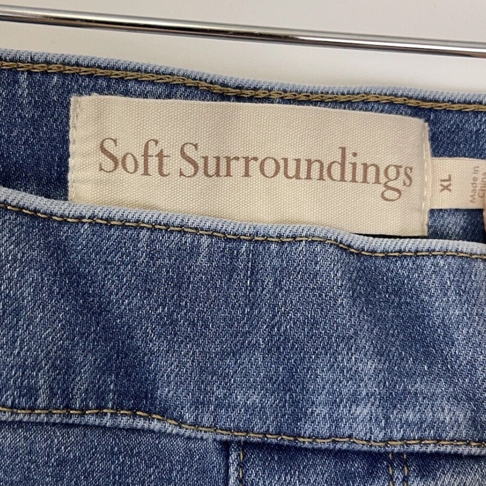 Soft Surroundings Jeans XL Light Blue Denim Pants Stretch - Picture 3 of 4